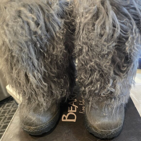 Bear Paw Women's Boots Boetis II Charcoal Grey Lamb Fur Size 5 NEW 1294W 030 - Picture 5 of 14